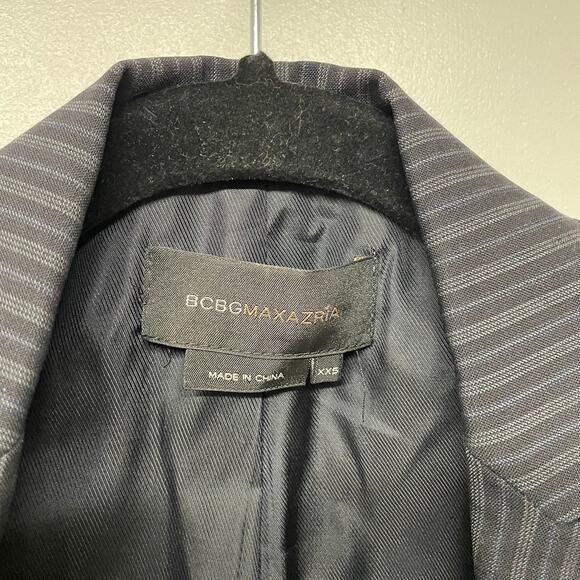 BCBGMaxAzria Striped Executive Martine Blazer Womens Size XXS Single Button - Picture 9 of 14
